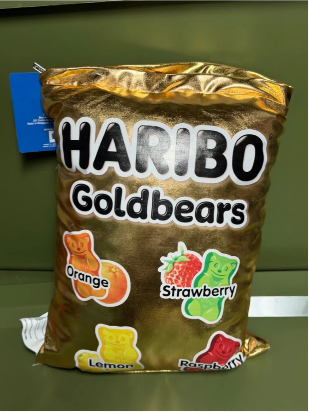 Haribo Goldbears Gummy Bears Throw Pillow W/ Mini Plush Bear Pieces Inside NEW